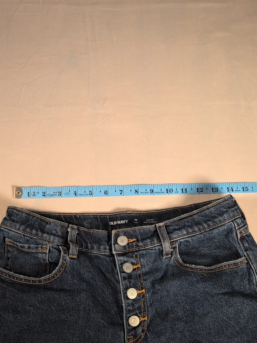 Old Navy High Rise Button Fly Cuffed Denim Shorts Girls Size 18 Plus
